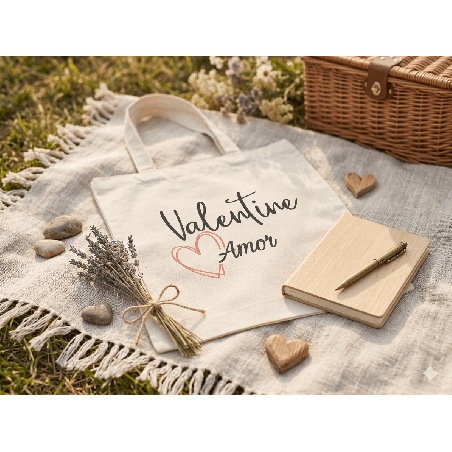 Tote bag Valentine Amor – Sac romantique en coton
