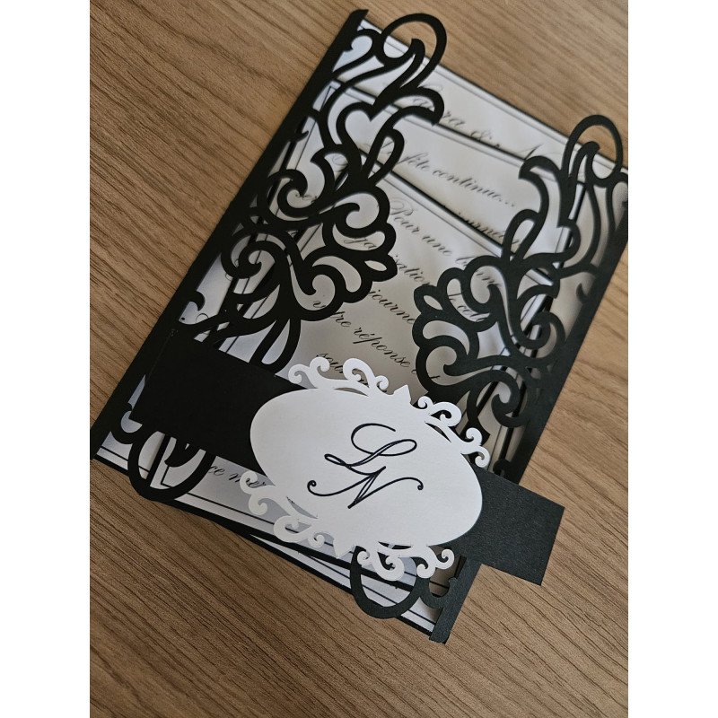 Faire-part mariage Arabesque personnalisé | La Cabane Scrap