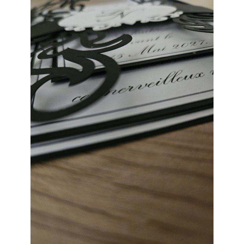 Faire-part mariage Arabesque personnalisé | La Cabane Scrap