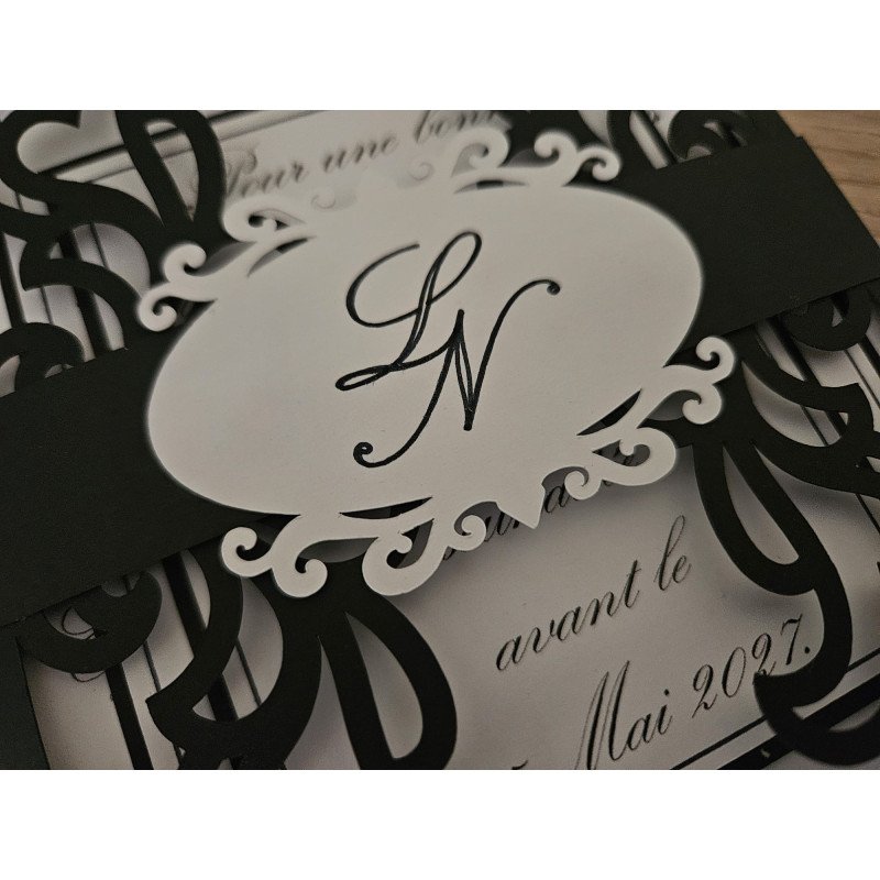 Faire-part mariage Arabesque personnalisé | La Cabane Scrap