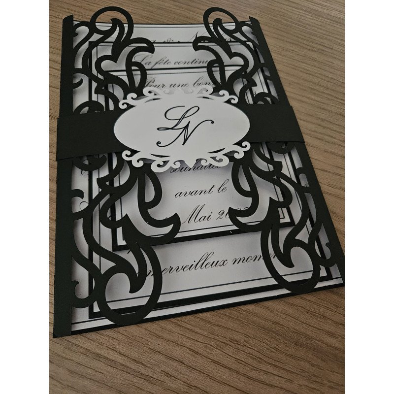 Faire-part mariage Arabesque personnalisé | La Cabane Scrap