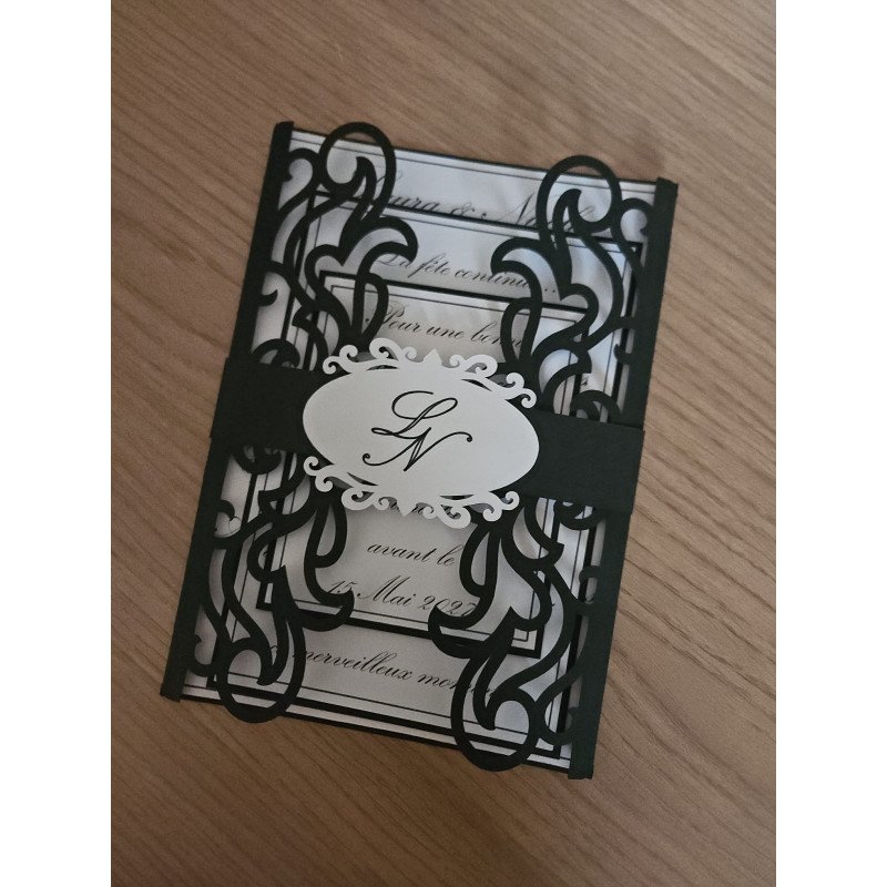 Faire-part mariage Arabesque personnalisé | La Cabane Scrap