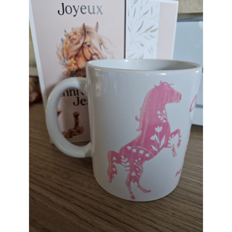 Mug personnalisé en céramique - Cadeau unique-Amoureux des chevaux