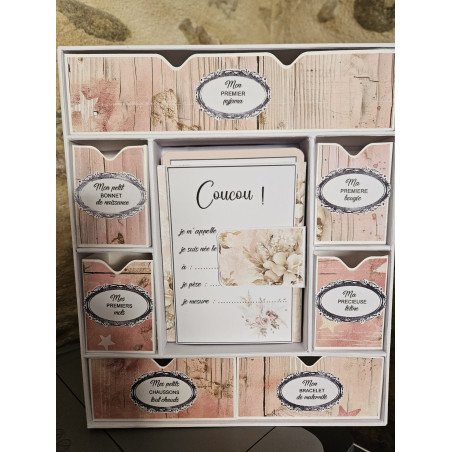 Coffret naissance pour petite fille, glissez-y tous les petits souvenirs précieux de bébé