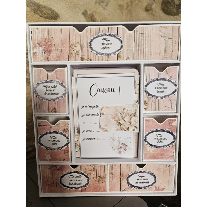 Coffret naissance pour petite fille, glissez-y tous les petits souvenirs précieux de bébé