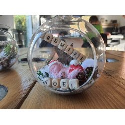 Boule de Noël en verre Souvenir Premier Noël de bébé personnalisé Prénom – Décoration artisanale