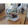 Boule de Noël en verre avec ourson et prénom – Décoration personnalisée artisanale