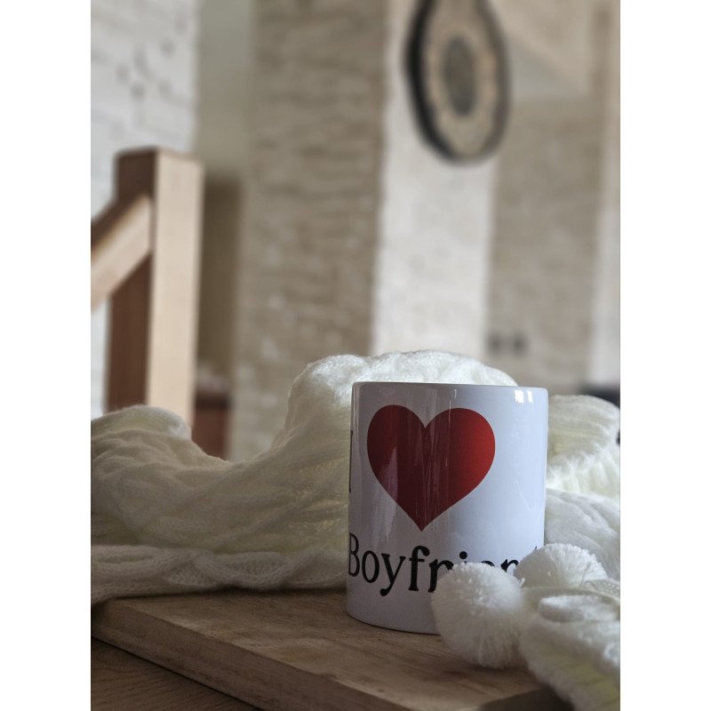 Mug romantique I Love My Boyfriend – Cadeau amoureux