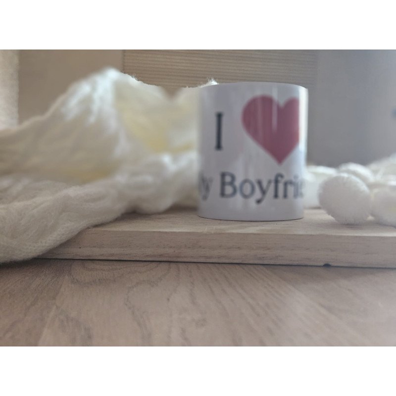 Mug romantique I Love My Boyfriend – Cadeau amoureux