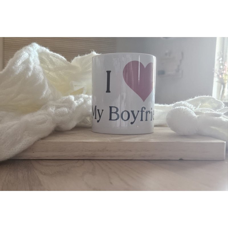 Mug romantique I Love My Boyfriend – Cadeau amoureux